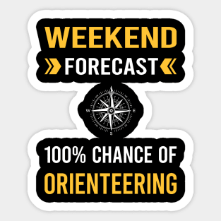 Weekend Forecast Orienteering Orienteer Navigation Sticker